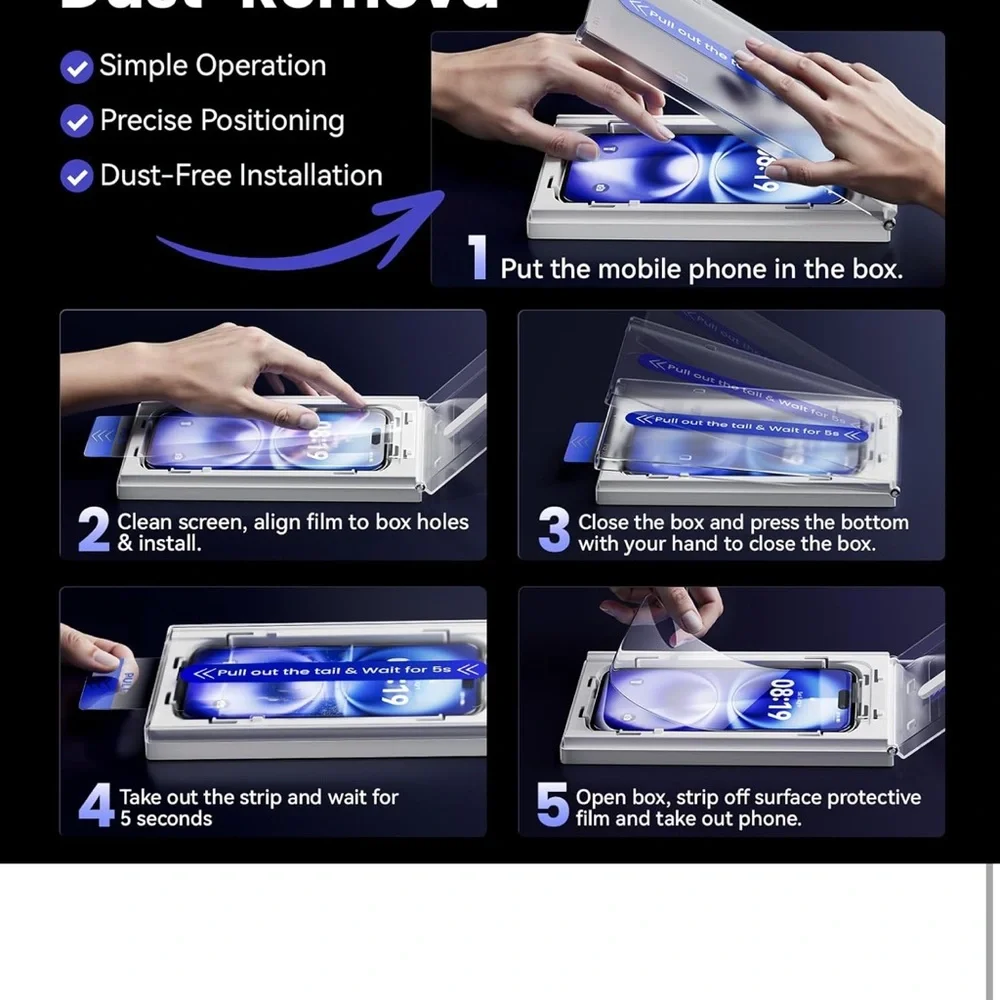 Premium Screen Protector for Smartphones - Black